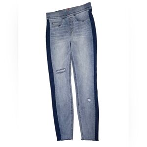 Spanx Distressed Denim Jeans Unhemmed Sz S Nwot